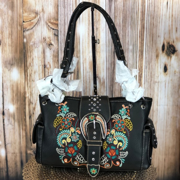 Montana West Handbags - Montana West Buckle Concealed Carry Satchel